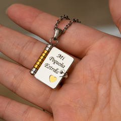 Collar con Poema «Mi pequeña estrella» para mi Hija