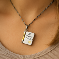 Collar con Poema «Mi pequeña estrella» para mi Hija