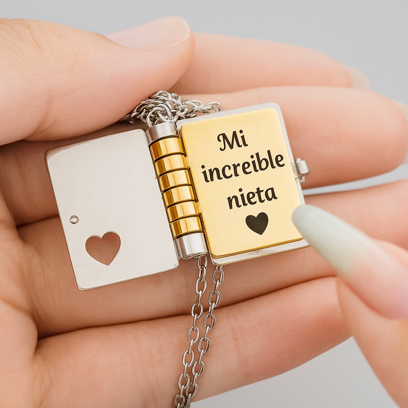 Collar con Poema «Mi pequeña estrella» para mi Nieta