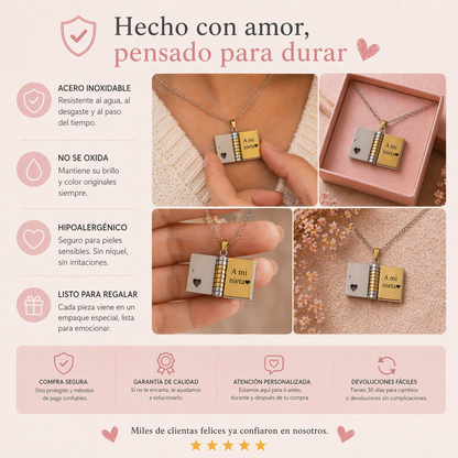 Collar con Poema para mi Nieta