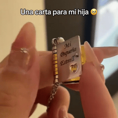 Collar con Poema «Mi pequeña estrella» para mi Hija